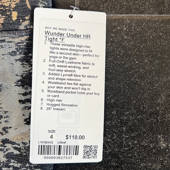 Lululemon wunder under tight - size 4 - Picture 3 of 4